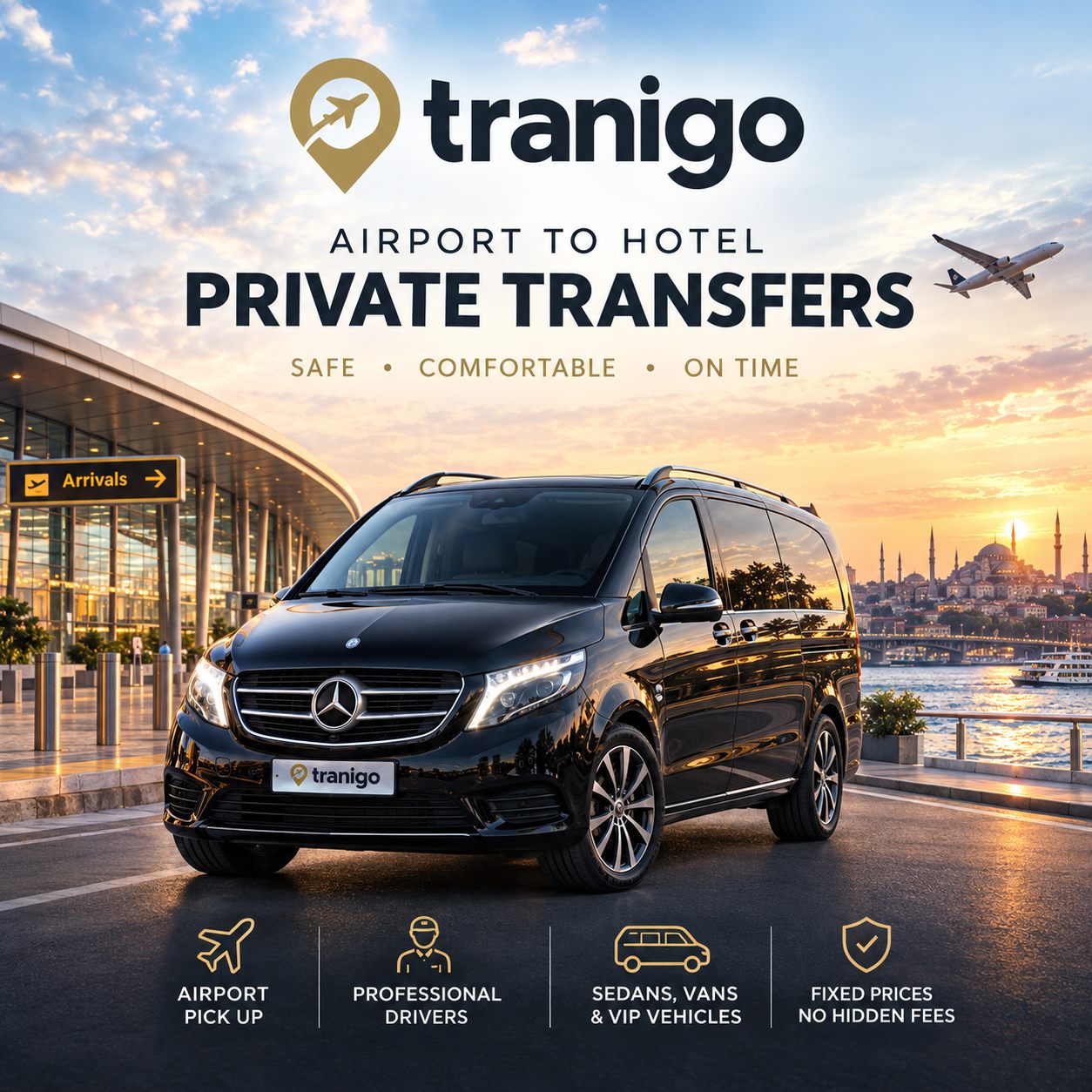 Tranigo: трансферы из аэропорта по всему миру с проверенными местными водителями